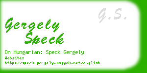 gergely speck business card